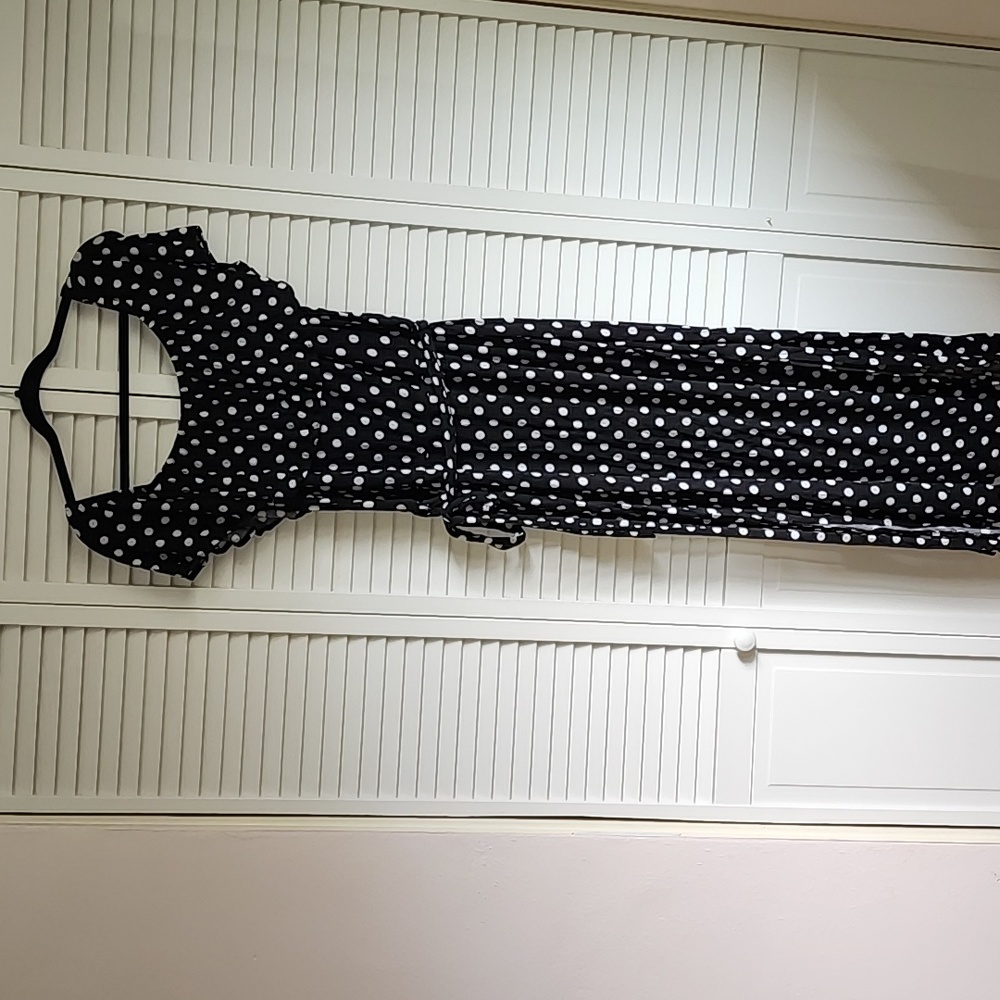 Lane Bryant Women's Plus Size 22/24 Polka-dot Dress